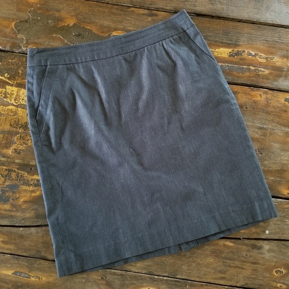 LOFT Dresses & Skirts - Loft dark Chambray Skirt Petite 10P